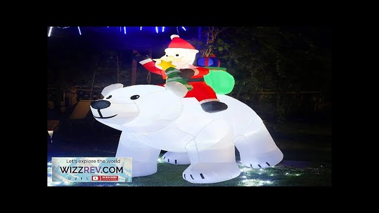 Christmas Inflatables Shaking Head Polar Bear Outdoor Decoration Santa Blow Up Yard Review