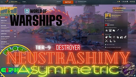 *Old Steel Legend* Premium Soviet Tier-9 DD NEUSTRASHIMY | World of Warships