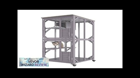 VEVOR Cat House Outdoor 3-Tier Large Catio Cat Enclosure with 360° Rotating Review