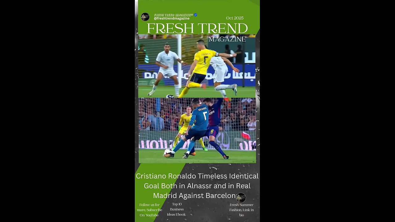 Cristiano Ronaldo Real Madrid and Alnassr Identical Goals