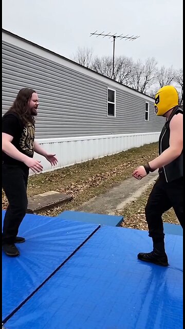Russell Blade versus Hell's guardian backyard Wrestling match.