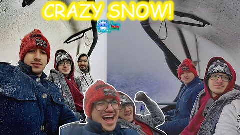 The Crazy Snow Cable Car In Quba Azerbaijan! (Shivering)