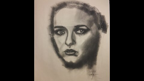 03-04-25 Four 15-Min. Rapid-fire Charcoal Portrait Studies