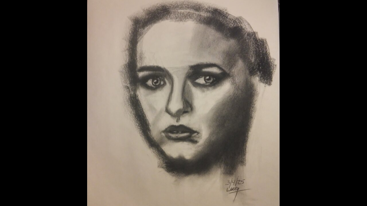 03-04-25 Four 15-Min. Rapid-fire Charcoal Portrait Studies