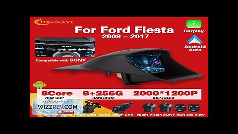 Car Radio Carplay For Ford Fiesta Mk 6 2008-2019 Android Multimedia Video Review