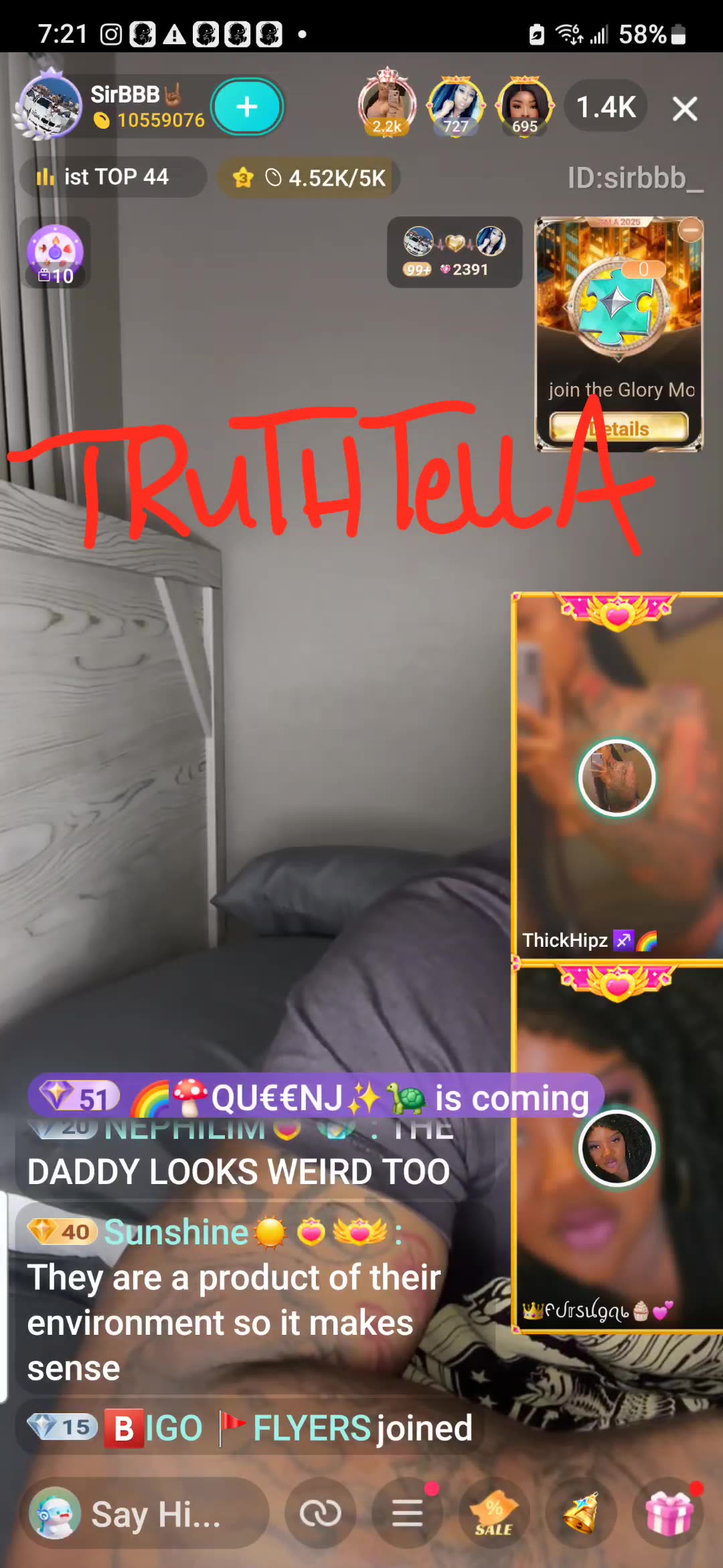 SIRBBB & FLAWLESSSHANTEL 1ST SHIFT LIVE FROM THE BED