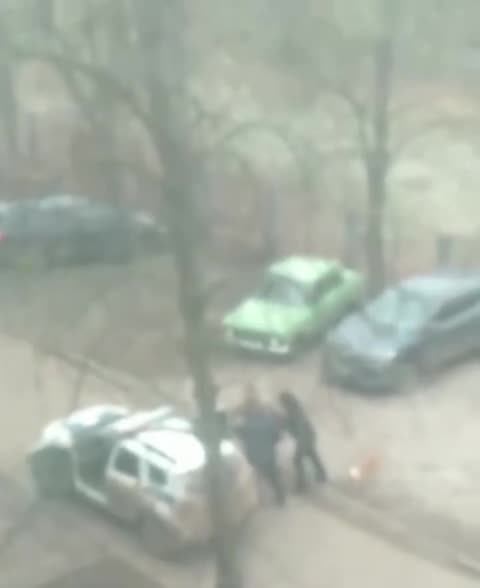 Ukrainian Man Kidnapped by the TCK While Walking His Dog - The Dog Gets Left on the Street