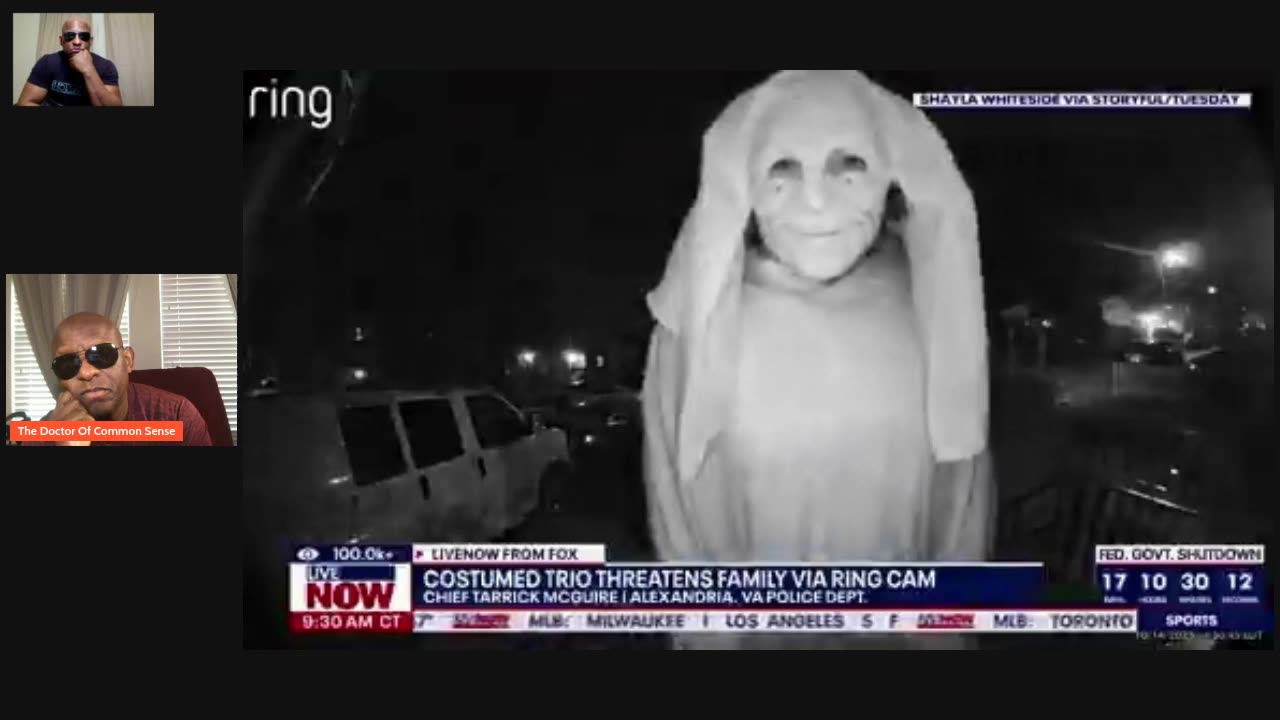 Scary Trio in Halloween masks caught on doorbell camera attempting to break into a home