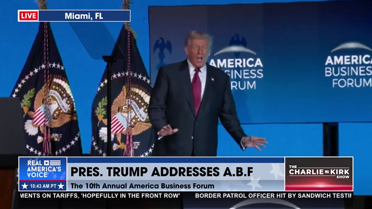 POTUS TAKES THE STAGE IN MIAMI, FL: AMERICA BUSINESS FORUM