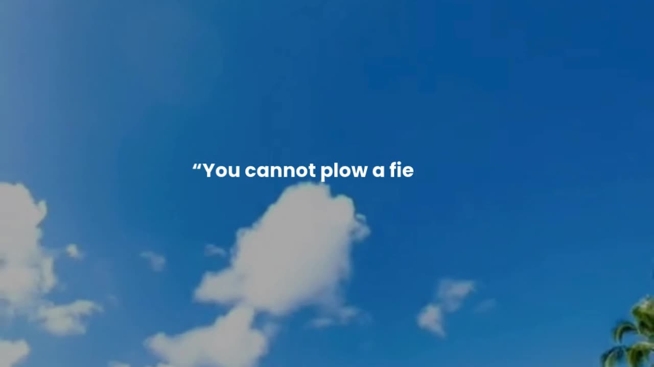 You cannot plow a field by turning it over in your mind. To begin, begin.