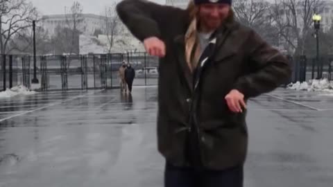 No one tell Nancy Pelosi the Lectern Guy is dancing outside the Capitol by @Network_Guy8