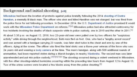 Milwaukee RIOT Crisis Victim and Family - Military, Security, P.R. Hacks?