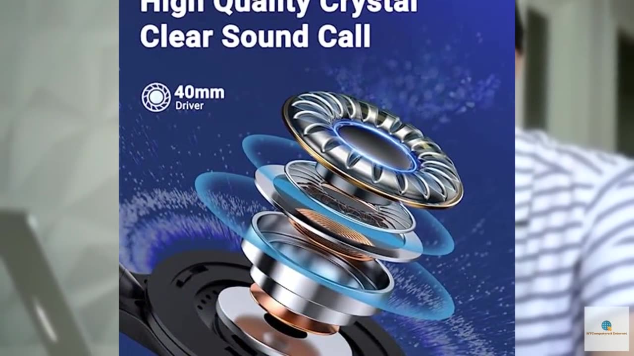 Headset with Microphone for PC, USB Computer Headsets AI-Powered Environmental N