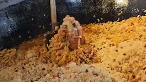 "✨ Mega Cook: How 350 kg Batches of Authentic Uzbekistan Rice Pilaf Daily! 🍚🔥 #Cooking"