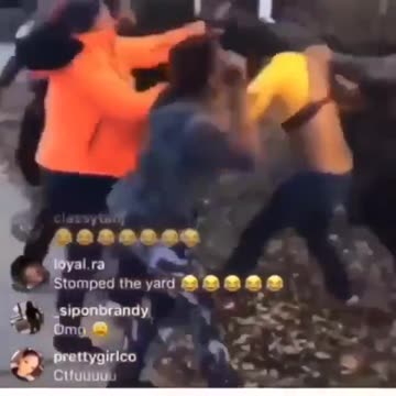 B!tches Having Fun, Yellow Sweater Girl Fights The Air