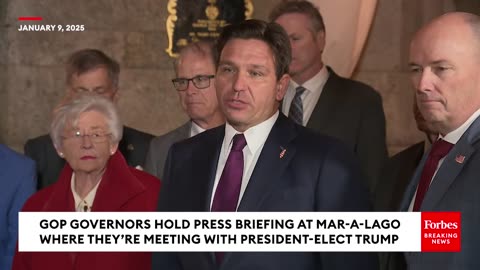 Mar A Lago Press Briefing: DeSantis answers questions about Trumps incoming admin