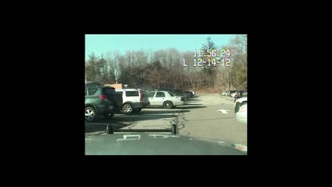 Dash Cam of State Police in School parking Lot 12-14-2012