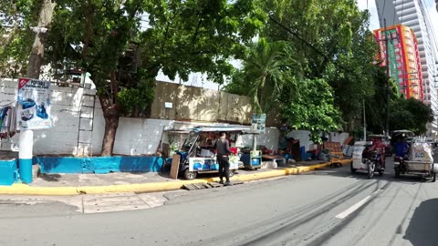 Typical Scene on A. Rivera Street in Manila City in the Philippines