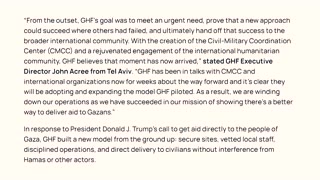 Divisive US- and Israeli-backed Gaza aid group ends operations