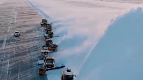 The scale of the snow clearing work at Iceland's airport