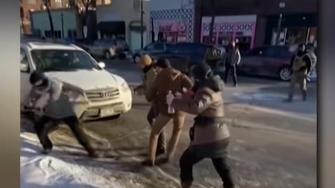 The videos show agents spraying Pretti with a chemical irritant and then pushing him