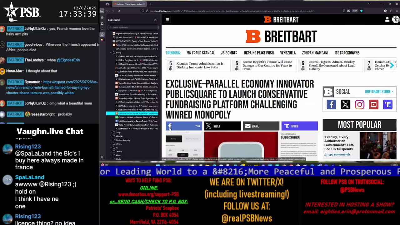 Patriots' Soapbox NEWS - LIVE 24/7!