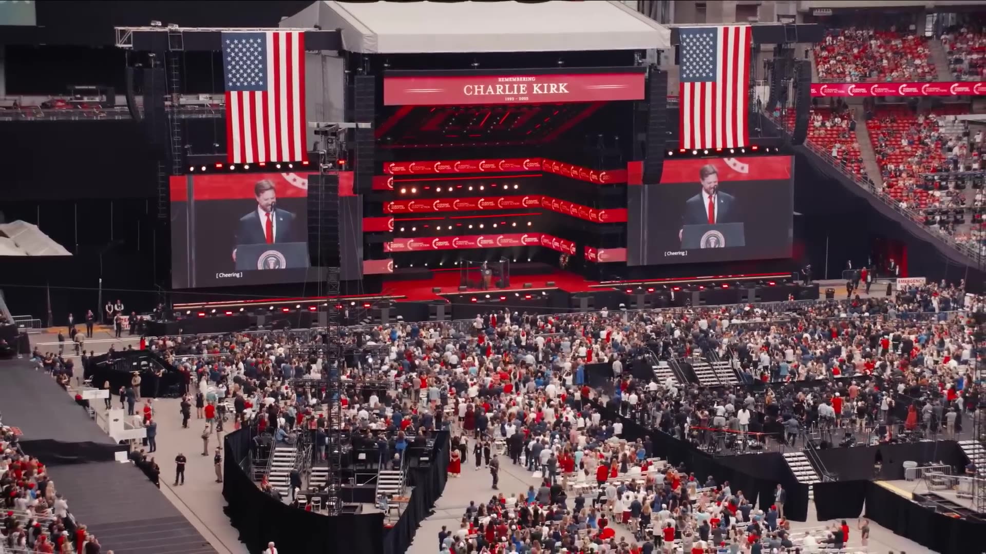 President Trump Participates in the Memorial Service for Charlie Kirk