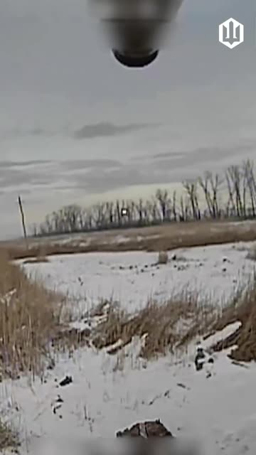 Russian Soldier Takes a Drone to the Head
