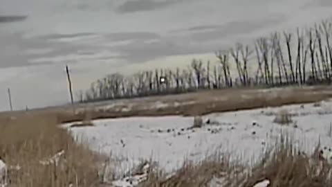 Russian Soldier Takes a Drone to the Head