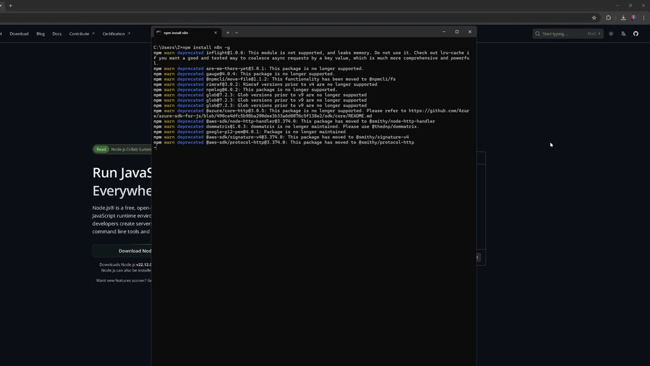 How to install n8n on Windows