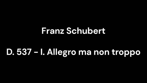 D. 537 - I. Allegro ma non troppo