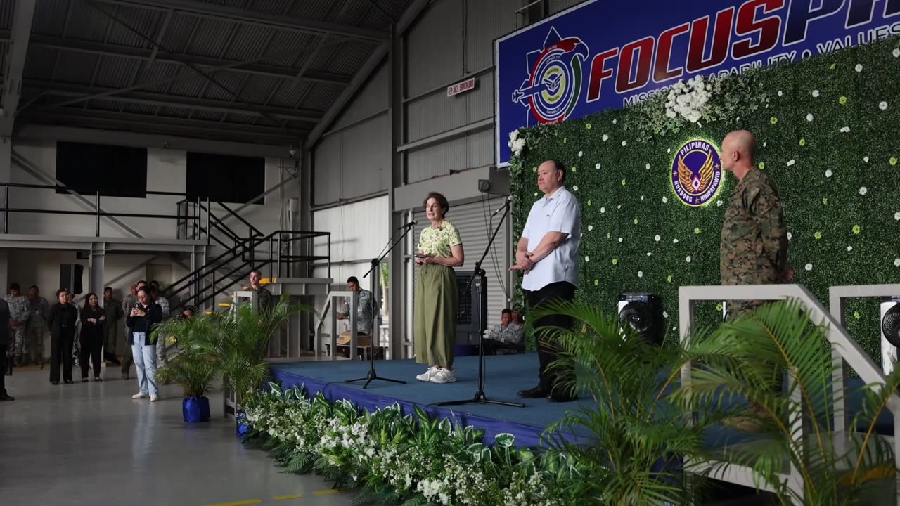 B-Roll: Philippines SecDef Teodoro, US Ambassador Carlson Address Philippine