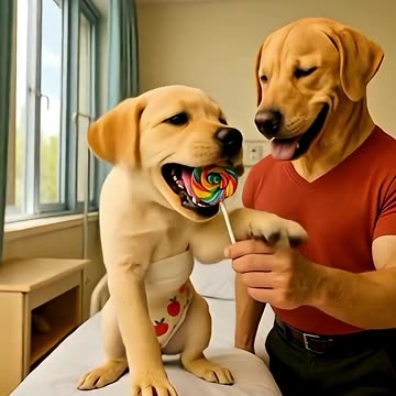 The dog ate ants along with ice cream