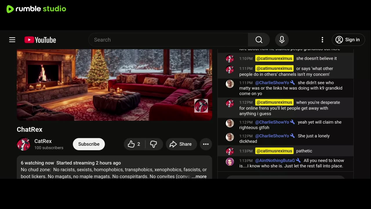 ANTIFA CHAT room on youtube