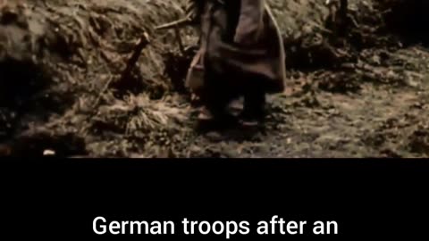 German troops afteram bush on US convoy1944 aftermath #Colourized footage 🇩🇪 🇺🇸 🎥