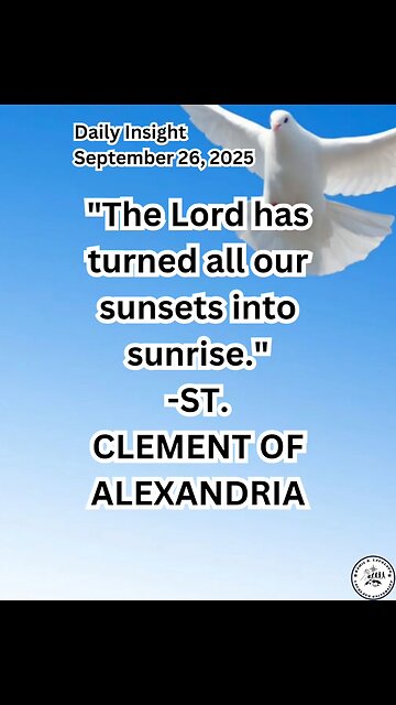 Daily Insight September 26, 2025 #faith #saint #Insight