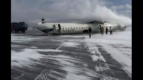 NEW: Video shows Delta plane crash-landing, flipping over in Toronto