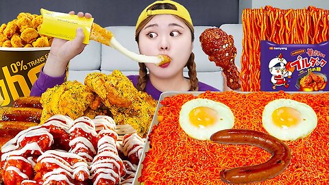 MUKBANG Bburinkle Chicken Spicy Chicken Noodles EATING
