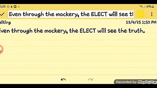 Even through the mockery, the ELECT will see the truth. - GMS - Greatmillstone