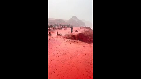 Heavy rains on Iran’s southern Hormuz Island turned parts of the shoreline