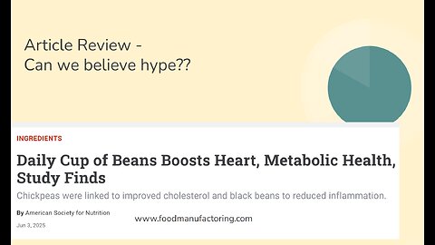 EP46 - Should you eat Chickpeas and Black Beans? - Article Review