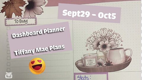 September 29 - October 5 in my Dashboard Planner