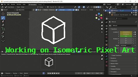 Working on Isometric Pixel Art in Blender