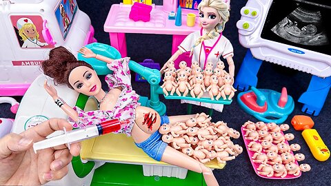 17 Minutes satisfying with Frozen Elsa Doctor injection toy