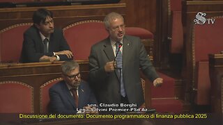 🔴Intervento del Sen. Claudio Borghi, in Aula, sul Documento programmatico di finanza 2025 (9.10.25)