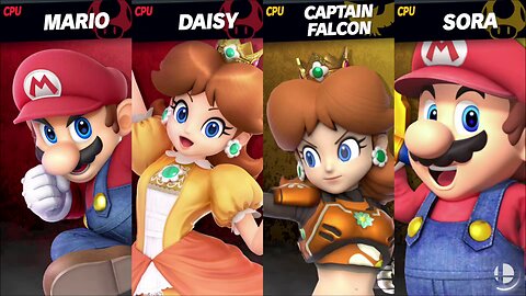 Mario & Daisy vs Strikers Daisy Falcon & Mario (Sora) [ShadowMario365 SSBU Member Request]
