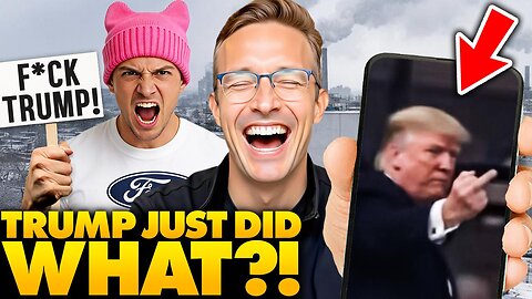 Trump Drops F-BOMB, Flips Off Lib Protester On Live TV Reporters SCREAM | Internet EXPLODES