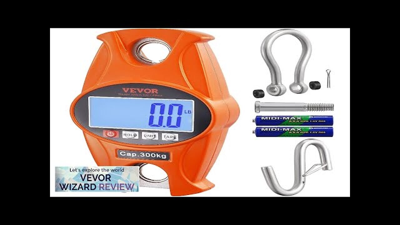 VEVOR Digital Crane Scale 660 lbs/300 kg Industrial Heavy Duty Hanging Scale Review