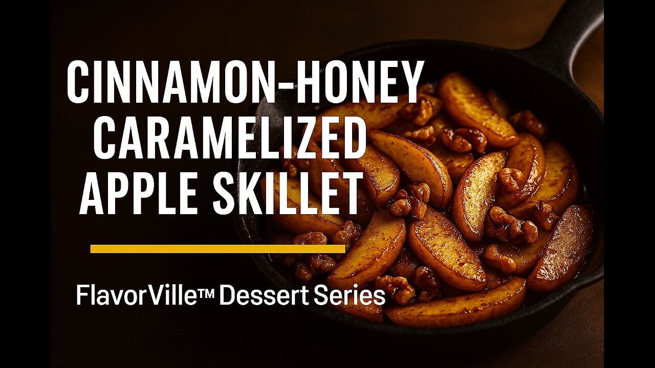 Dessert Recipe: “Cinnamon-Honey Caramelized Apple Skillet”
