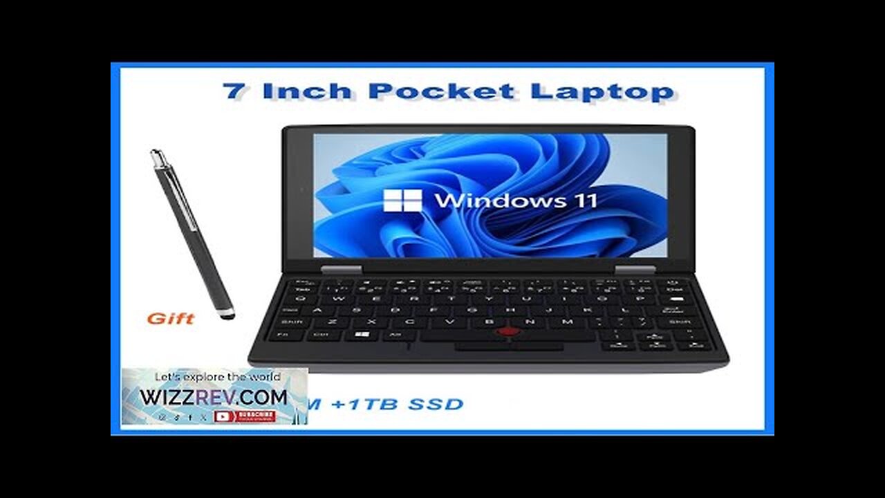 7 Inch Mini Laptop N4000 Notebook IPS Touch Screen Portable Netbook Win ...